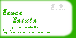 bence matula business card